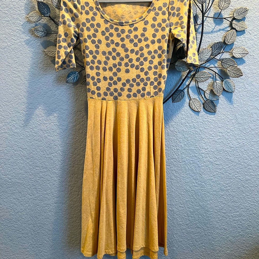 LuLaRoe Nicole yellow swing 👗dress